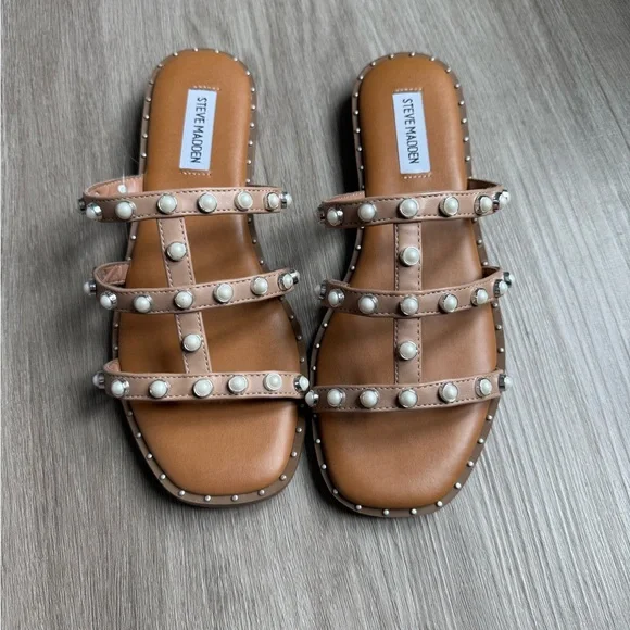 Steve Madden Shoes Steve Madden Brown Studded Womens Sandals